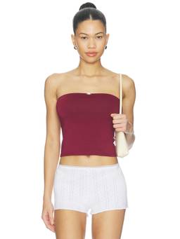 Rat Boi - Contour Women's Strapless Stretch Jersey Tube Top Burgundy