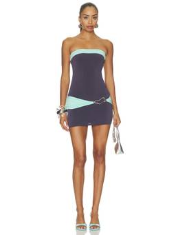 Tiger Mist - Eos Women's Strapless Open Back Bodycon Mini Dress Multi-Color