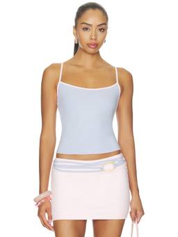 Tiger Mist - Greer Women's Sleeveless Shoulder Straps Tank Top Blue