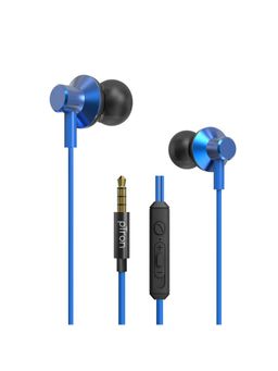 pTron - Pride Lite In-Ear Wired Headphones with Mic 1.2M Tangle-Free Cable & 3.5mm Aux - Blue
