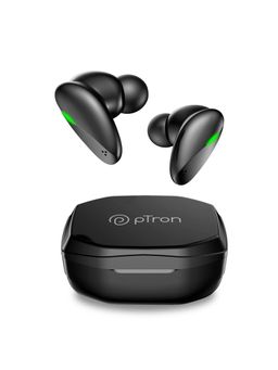 pTron - Bassbuds B21 Tws Earbuds 24Hrs Playtime Deep Bass Stereo Calls & Touch Control - Black