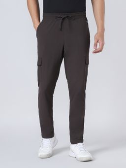 Technosport - Men Solid Relaxed Fit Sports Olive Trackpant