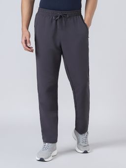 Technosport - Men Solid Relaxed Fit Sports Grey Trackpant