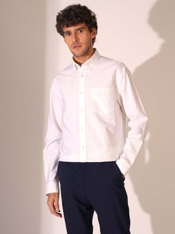 Selected - White Cotton Oxford Formal Shirt