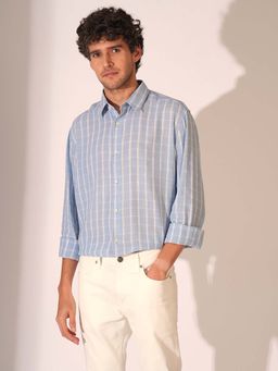 Selected - Blue Check Print Full Sleeves Formal Shirt