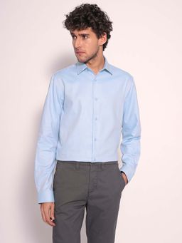 Selected - Blue Non-Iron Cotton Formal Shirt (S)