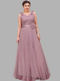BC Balaji Creation - Women Lavender Net Embellished Evening Gown