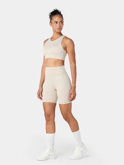 Squatwolf - Cream High Coverage Racer Back Sports Bra