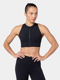 Squatwolf - Black Zip Up Adjustable Cross-Back Cross Bra