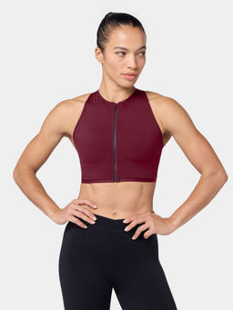 Squatwolf - Maroon Zip Up Adjustable Cross-Back Cross Bra