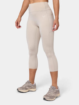 Squatwolf - Cream High Rise Crop Leggings