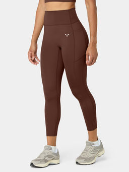 Squatwolf - Brown High Rise Crop Leggings