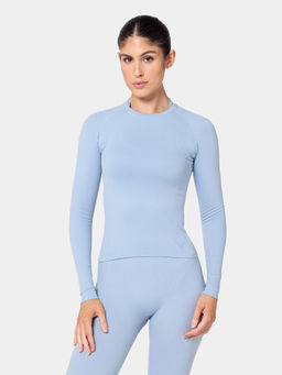 Squatwolf - Blue Seamless Contour Long Sleeve T-Shirt