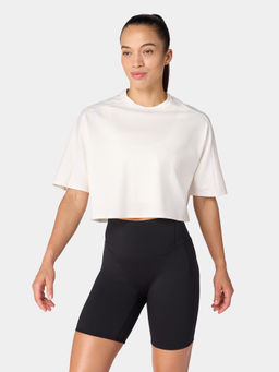 Squatwolf - White Pima Cotton ACTDRY Crop T-Shirt