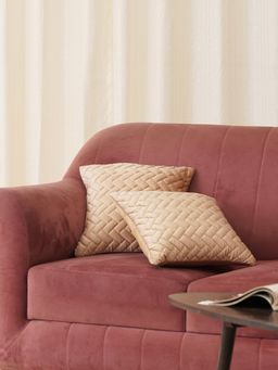 HOME 360 - Beige Quad Cushion Covers (Pack of 2)