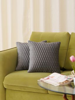 HOME 360 - Grey Sapphire Cushion Covers (Pack of 2)