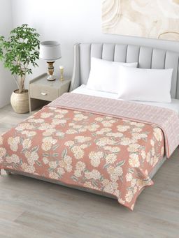 Haus & Kinder - Hydrangea Mist Peach Digital Printed Ultra Soft Finish Reversible Single Dohar