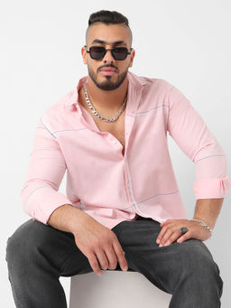 Instafab Plus - Mens Pastel Checks Button Up Shirt