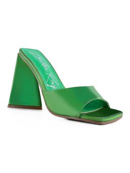 London Rag - Solid Green Heels