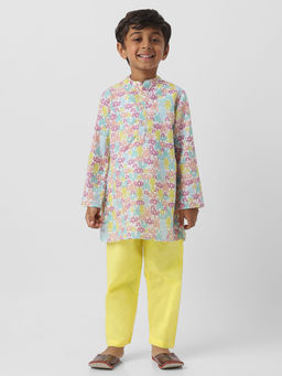 Nautinati - Boys Cotton Kurta with Gota Patti and Pyjama (Set of 2)