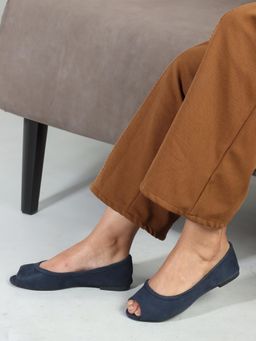 Carlton London - Women's Fashionable Navy Color Comfortable Ballerinas