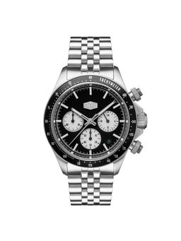 Duxot - Accelero Chronograph Black Round Dial Mens Watch - Dx-2028-33