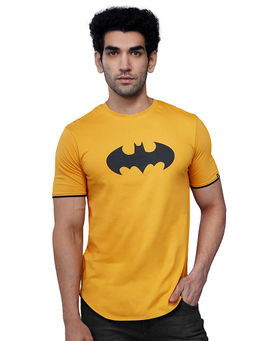 The Souled Store - Men Official Batman Protector Of Gotham Yellow Drop Cut T-shirts