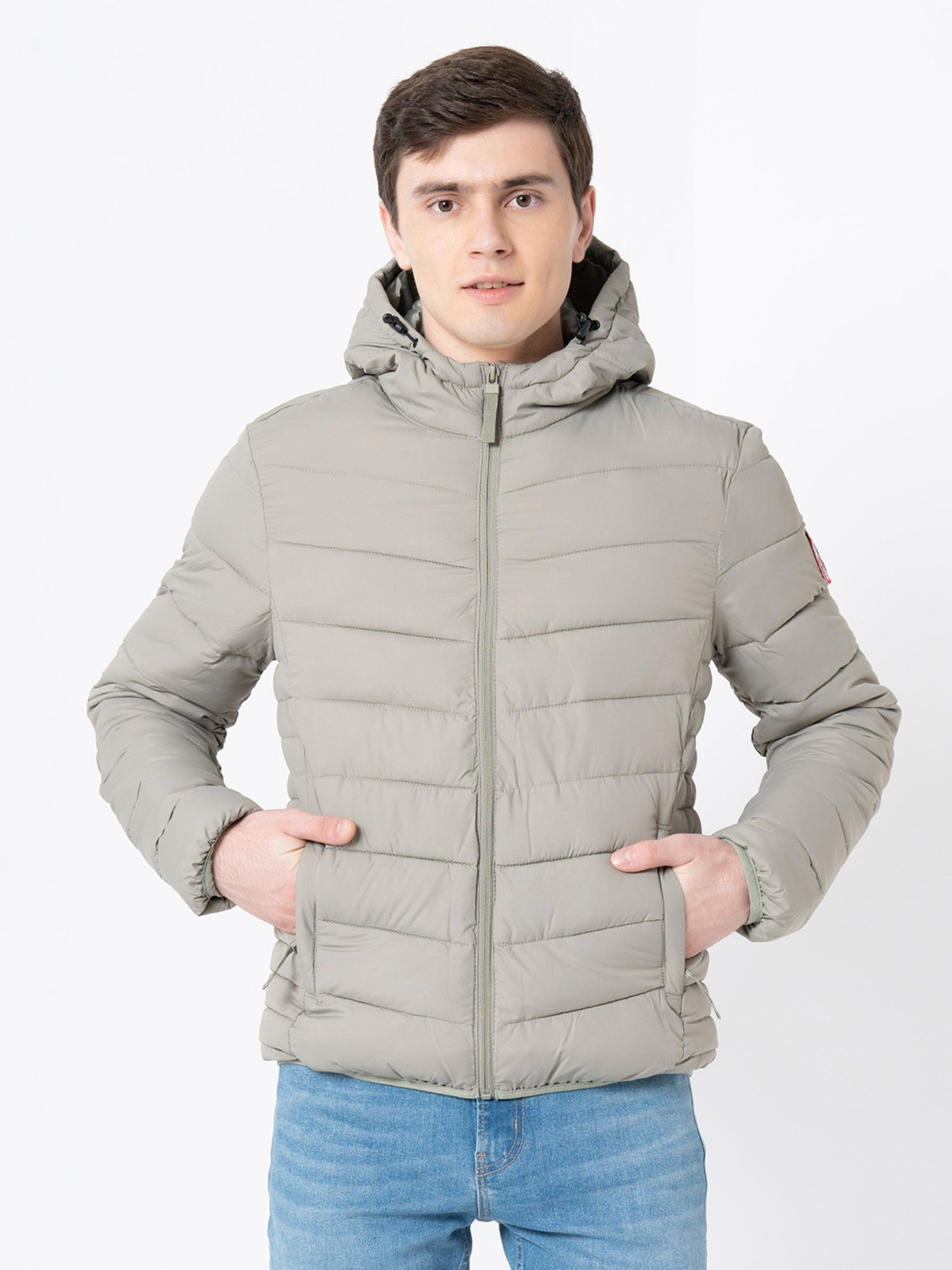 Buy Red Tape Blue Plain Winter Coat 
