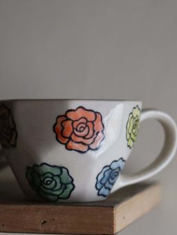 WEAVING HOMES - Roses White Mug