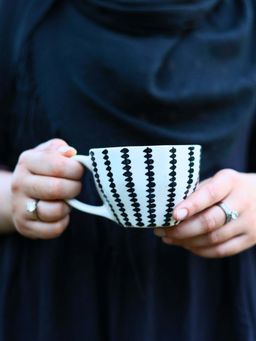 WEAVING HOMES - Black Crosses Multi Mug