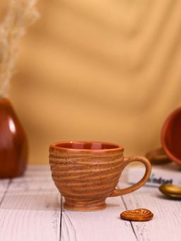 WEAVING HOMES - Brown Torrent Chai Cup White