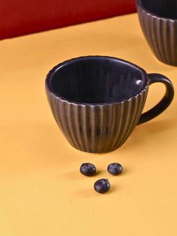 WEAVING HOMES - Blue Striped Coffee Mug