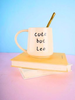 WEAVING HOMES - Cute But Leo Cream Mug