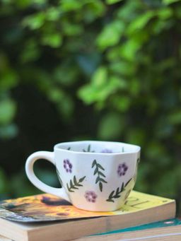 WEAVING HOMES - Lavender Fields White Mug