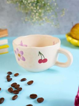 WEAVING HOMES - Cherry Fields White Mug