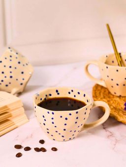 WEAVING HOMES - Blue Polka Multi-Color Mug