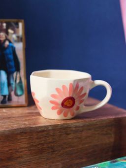 WEAVING HOMES - Flower Coffee White Mug