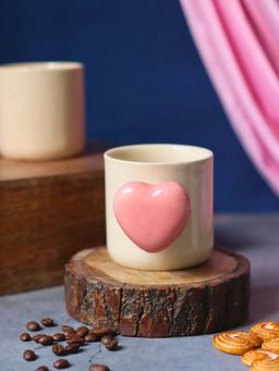 WEAVING HOMES - Pink Heartbeat Coffee Cream and Pink Mug