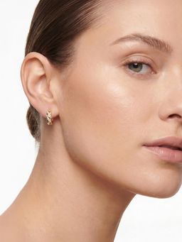 Carlton London - 18Kt Gold Plated Mini Hoop Earrings