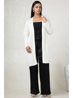 Soch - Women White Acrylic Crochet Shrug