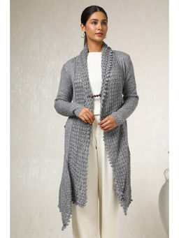 Soch - Grey Acrylic Woven Design Shrug (Set of 2)