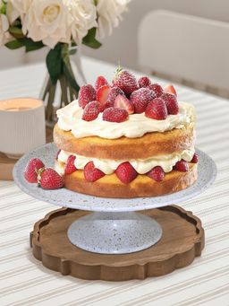 Metalsmith - Elegant Medium Cake Stand To Serve Cupcakes & Desserts For Gatherings, (White, Pack Of 1)