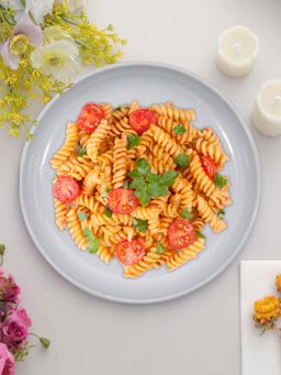 Metalsmith - Iron White Plate Round Decorative Serving Plate For Formal Occasions, Parties Dinner