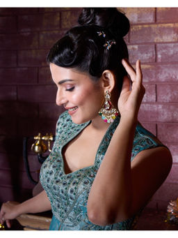 Qunic - The Crimson Relic Red Earrings