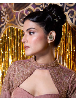 Qunic - The Emerald Muse Green Earrings