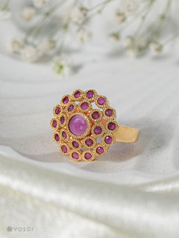 Vosgi - Pink Loop Designer Ring