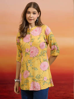 Divena - Floral Printed Royan Tunic