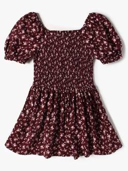 GAP - Red Floral Cotton Blend Regular Dress
