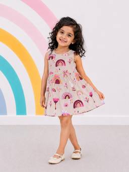 Babies of Wonder - Pink Printed Blended Regular Dress