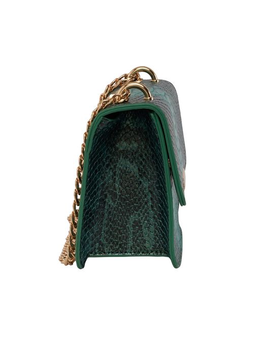 Buy Lino Perros Snake Textured Green Sling Bag Online